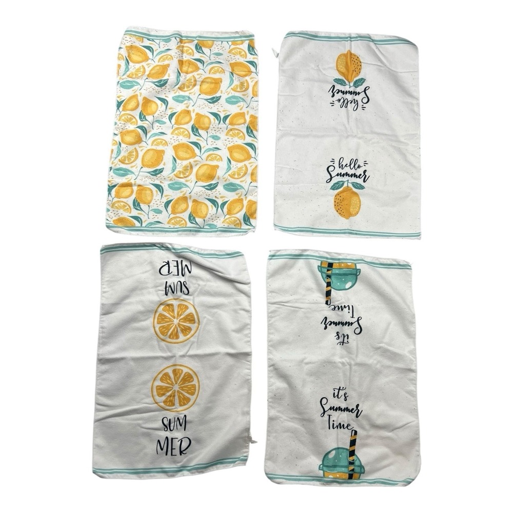 Artoid Mode - Lemon Kitchen Dish Towels‎ (18x26) - Summer Decor Set of 4